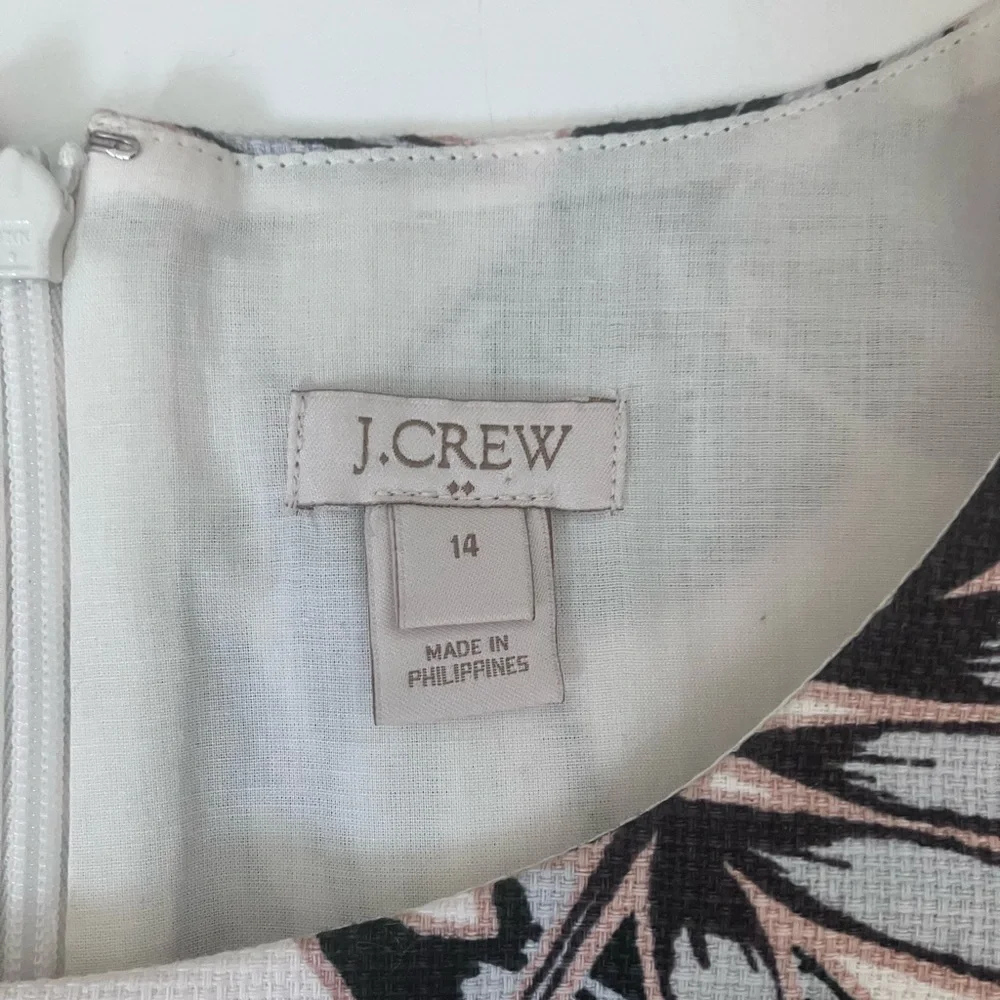 J Crew Leaf Patterned Pocketed Dress - Picture 8 of 12